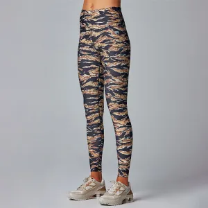 Running Bare Womens Fight Club Ab-Waist Leggings