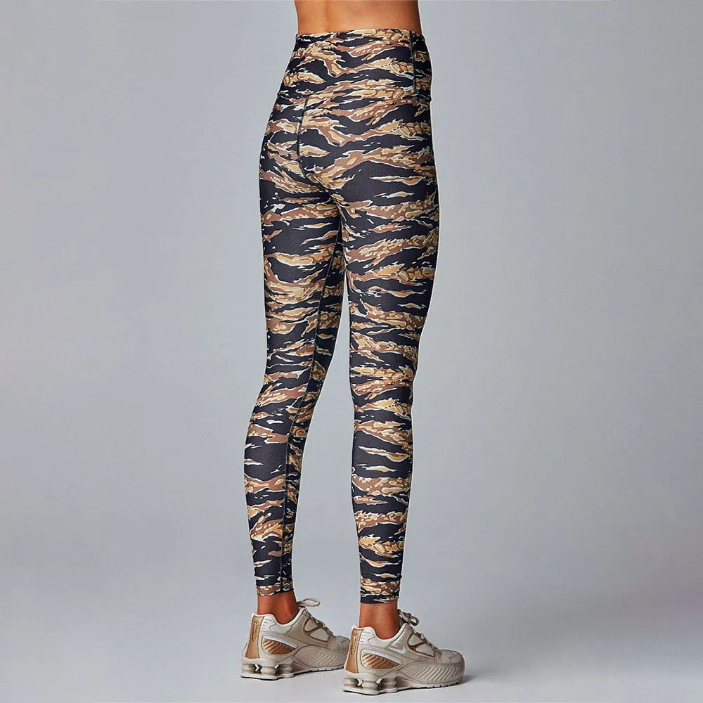 Running Bare Womens Fight Club Ab-Waist Leggings