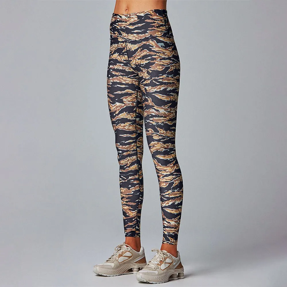 Running Bare Womens Fight Club Ab-Waist Leggings