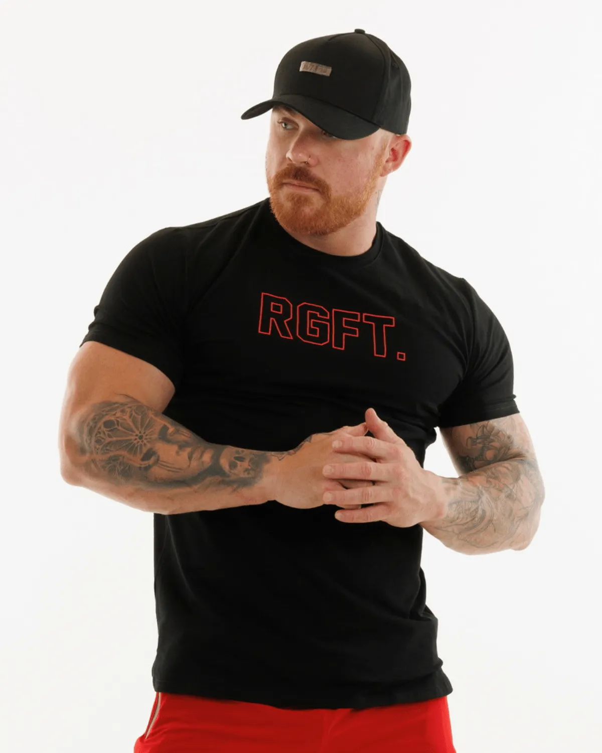 S'22 Short Sleeve Hollow T-shirt - Black - Red Logo