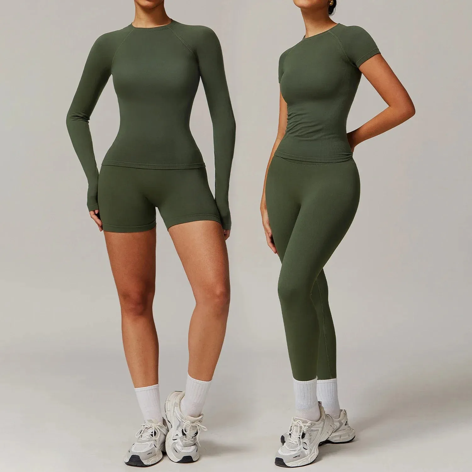 Seamless 2 Piece Fitness Leggings Set