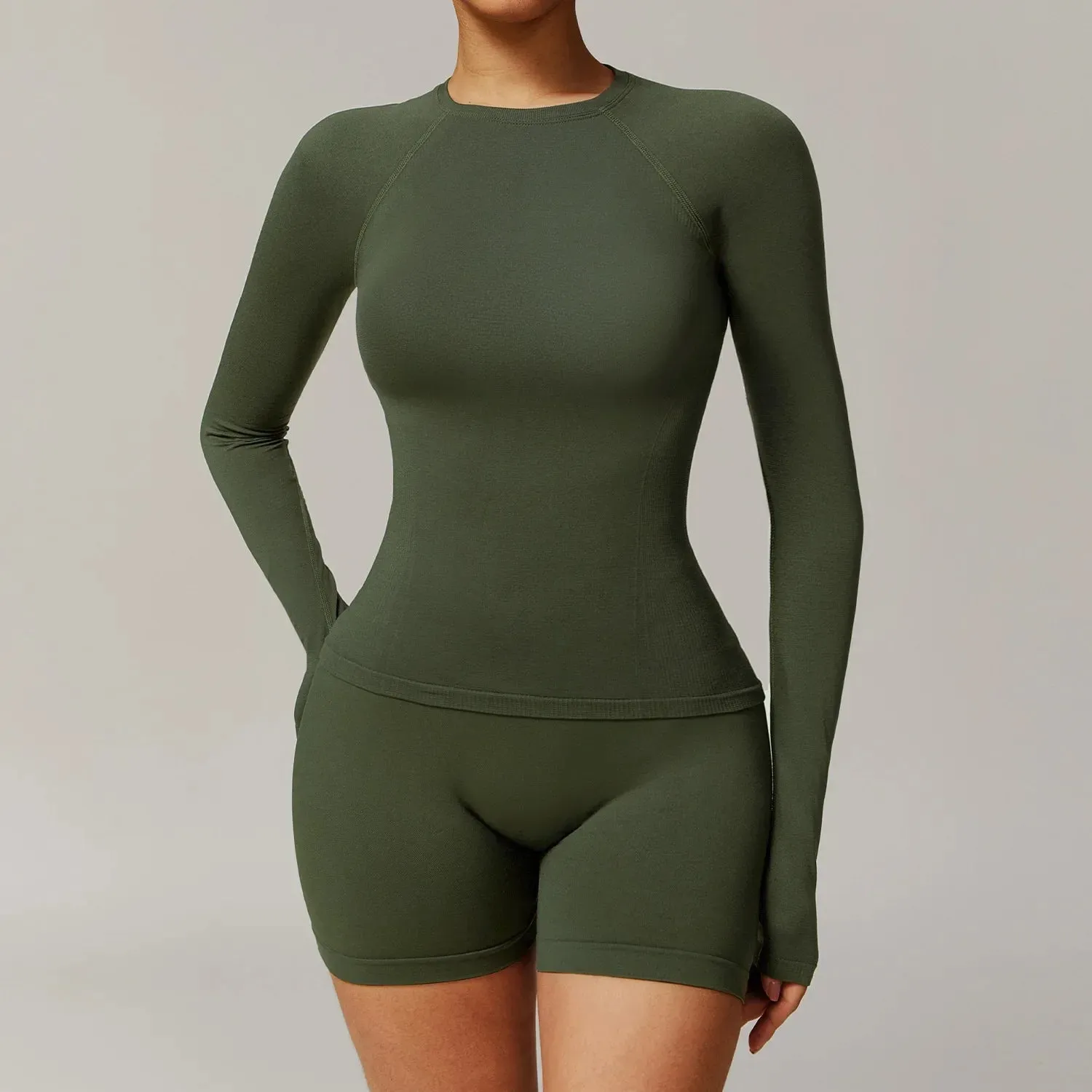 Seamless 2 Piece Fitness Leggings Set