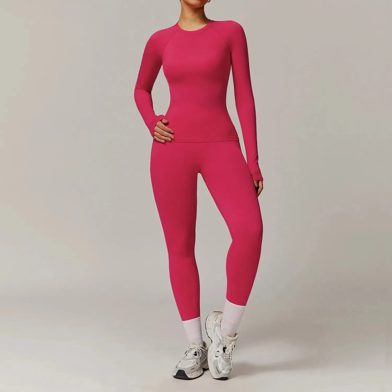 Seamless 2 Piece Fitness Leggings Set
