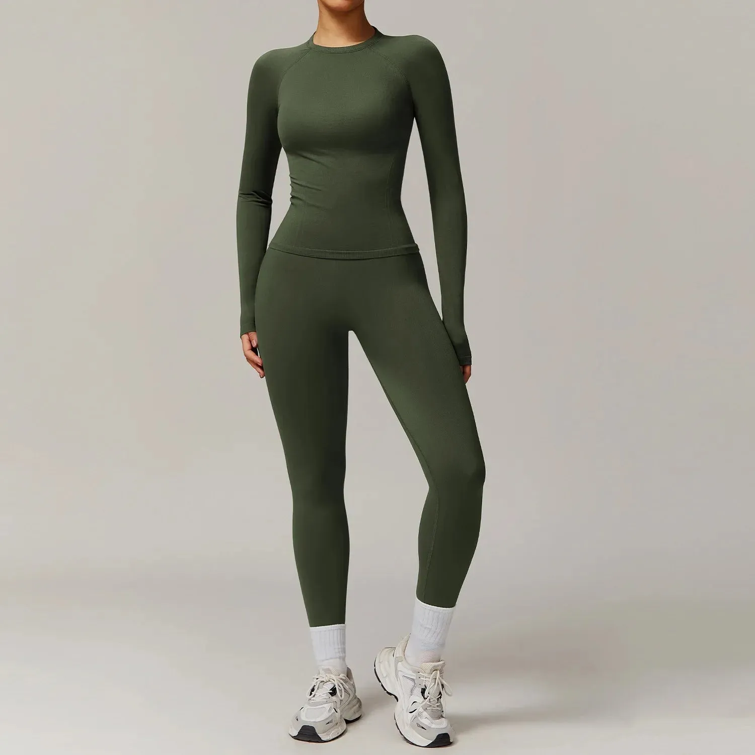 Seamless 2 Piece Fitness Leggings Set