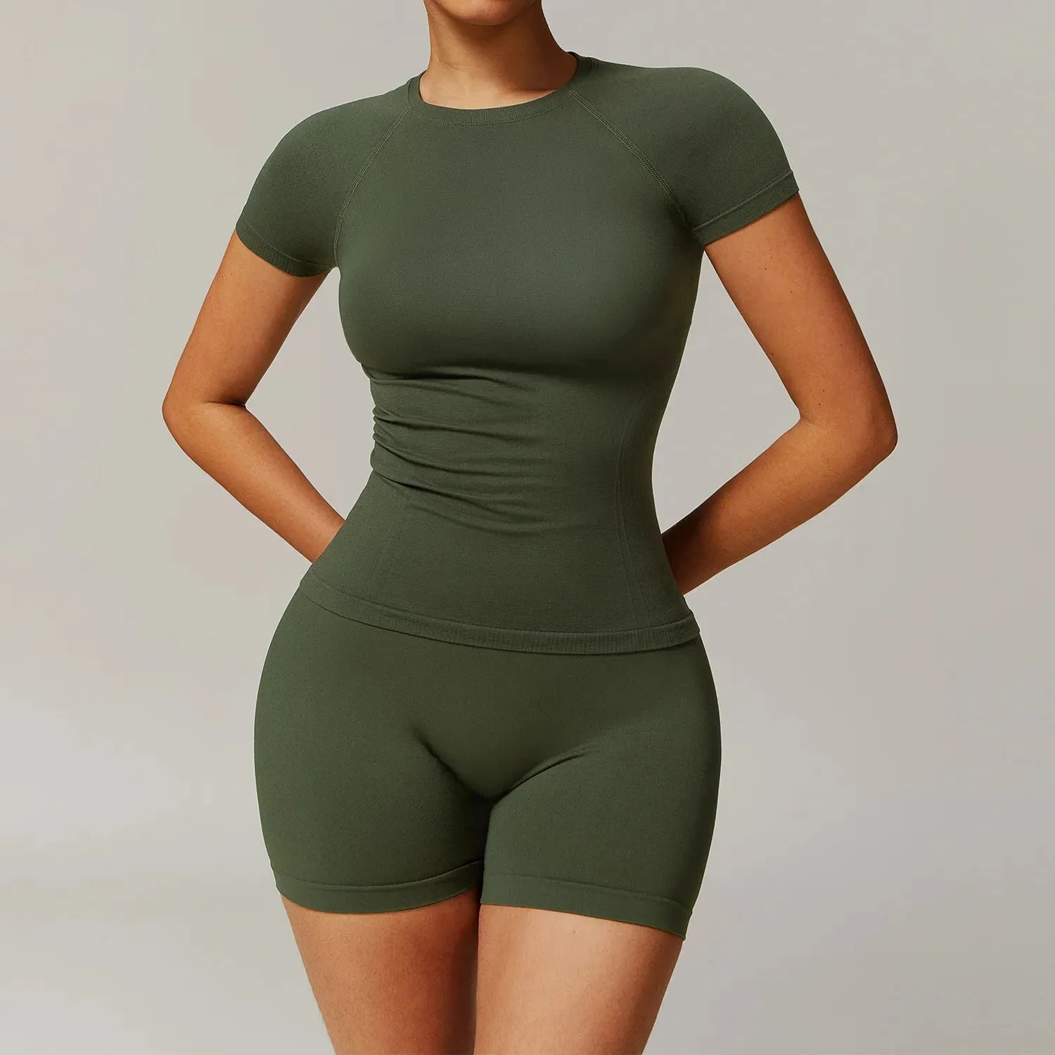 Seamless 2 Piece Fitness Leggings Set