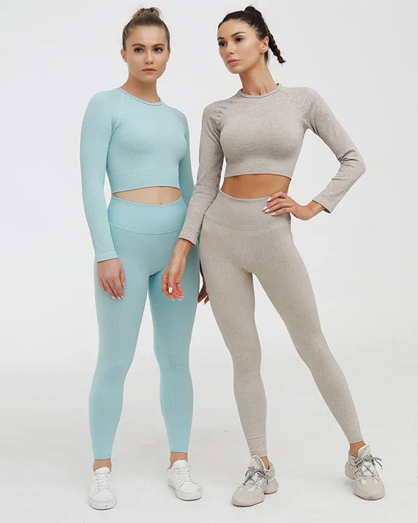 Seamless Long Sleeves  Gym Sets