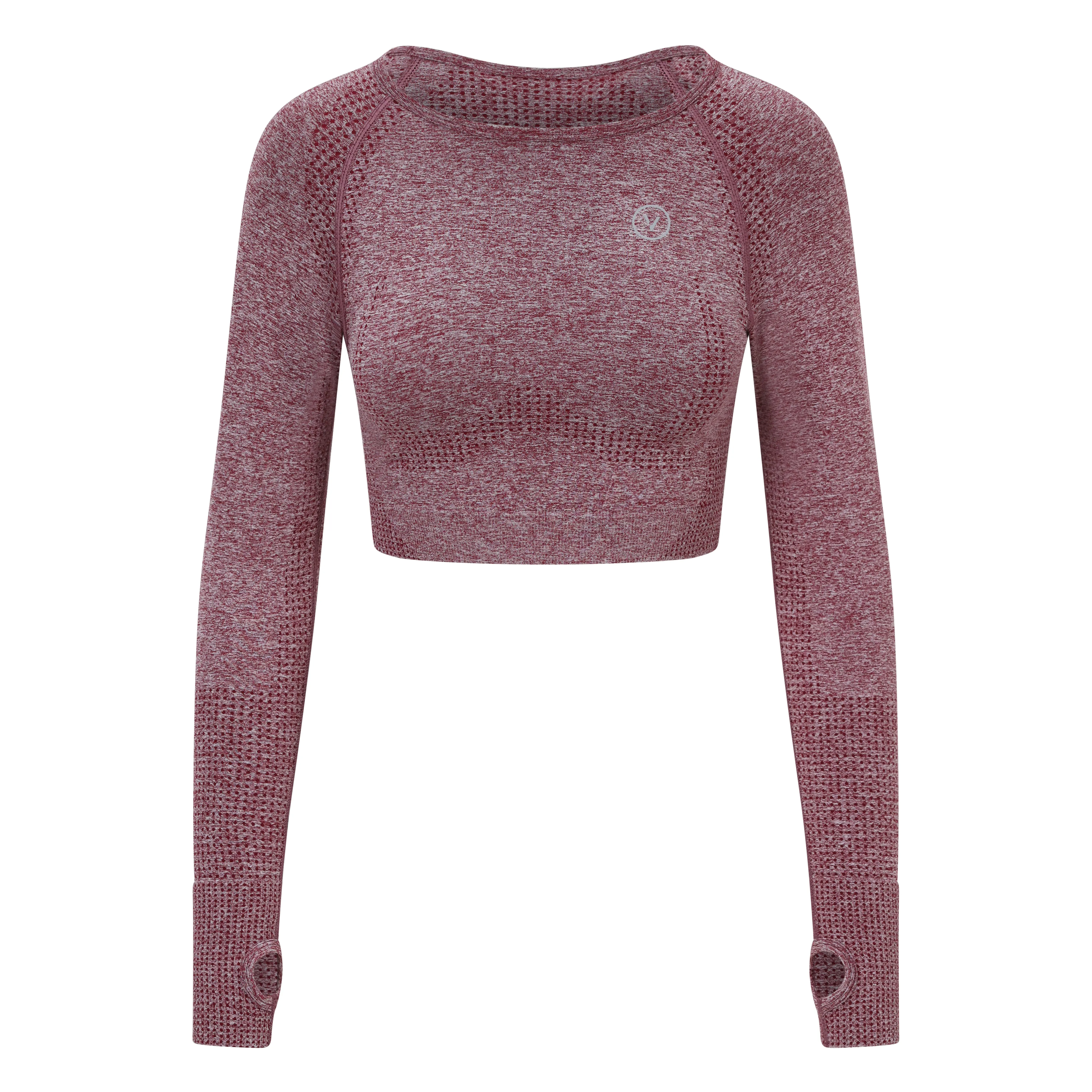 Seamless LS Top Wine Marl