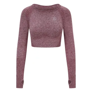 Seamless LS Top Wine Marl