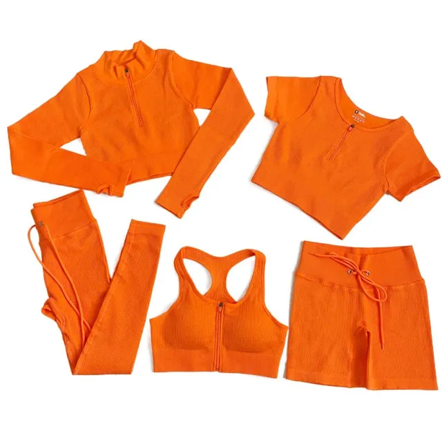 Seamless Yoga Set for Women - Gym Clothing Workout Sportswear (2/3/5PCS)