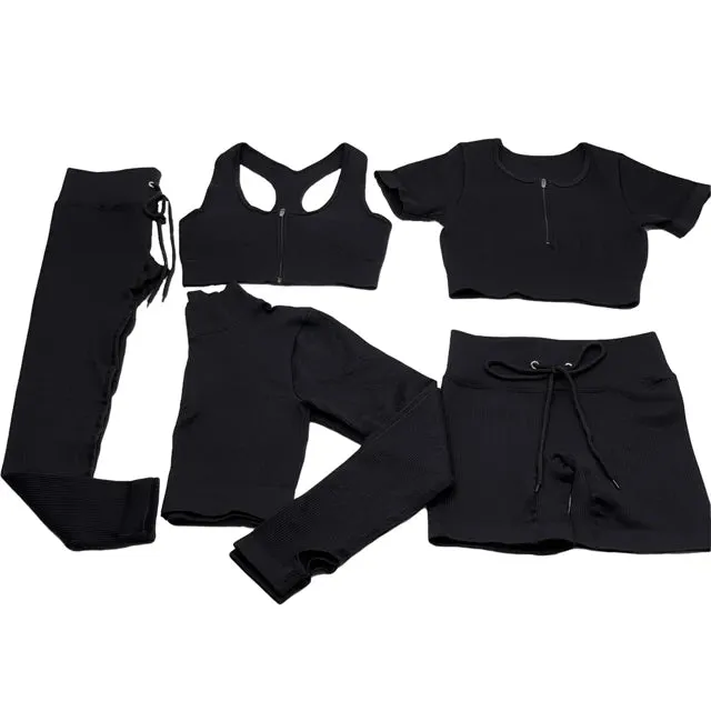 Seamless Yoga Set for Women - Gym Clothing Workout Sportswear (2/3/5PCS)
