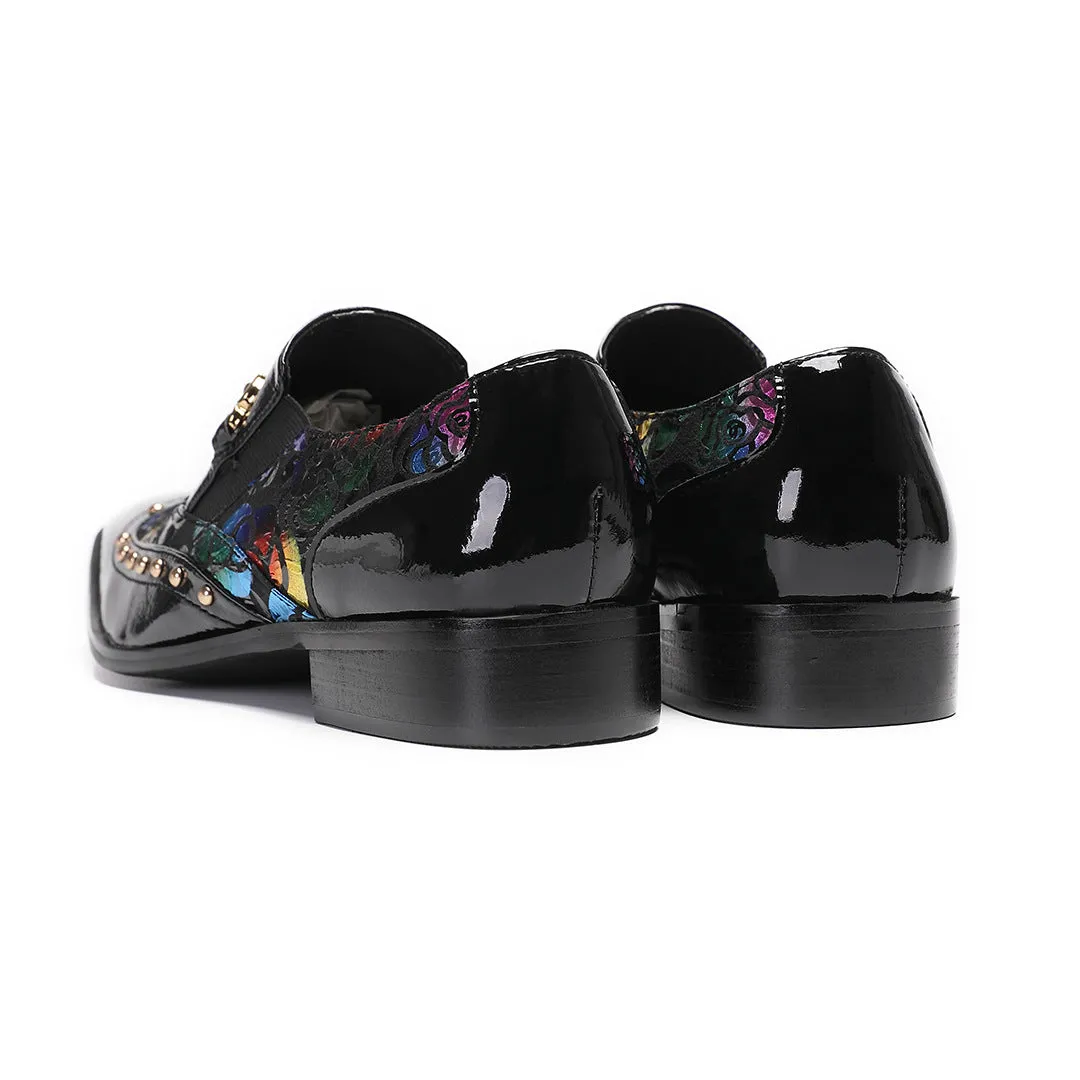 Senlu brand men's shoes autumn and winter new lazy one-pedal breathable cloth shoes men's printed driving foot casual leather shoes