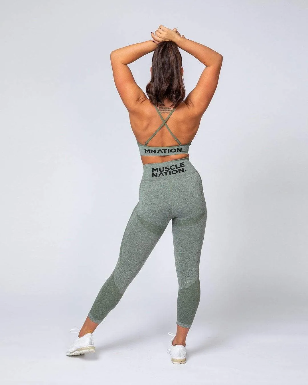 Shape Up Seamless 7/8 Leggings - Khaki Marl