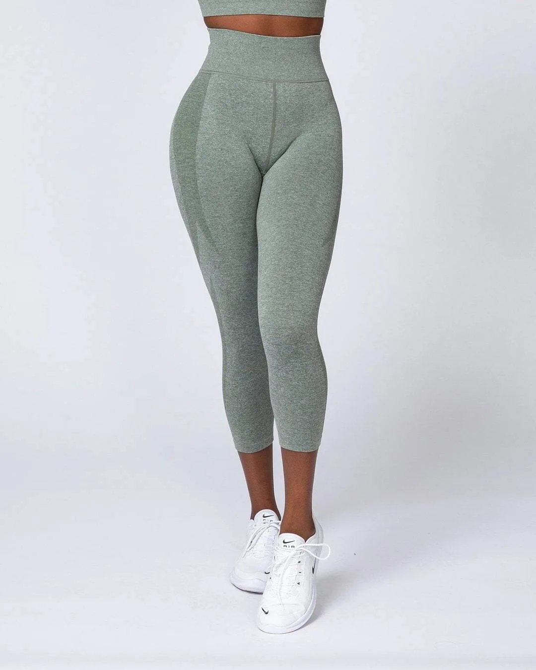 Shape Up Seamless 7/8 Leggings - Khaki Marl