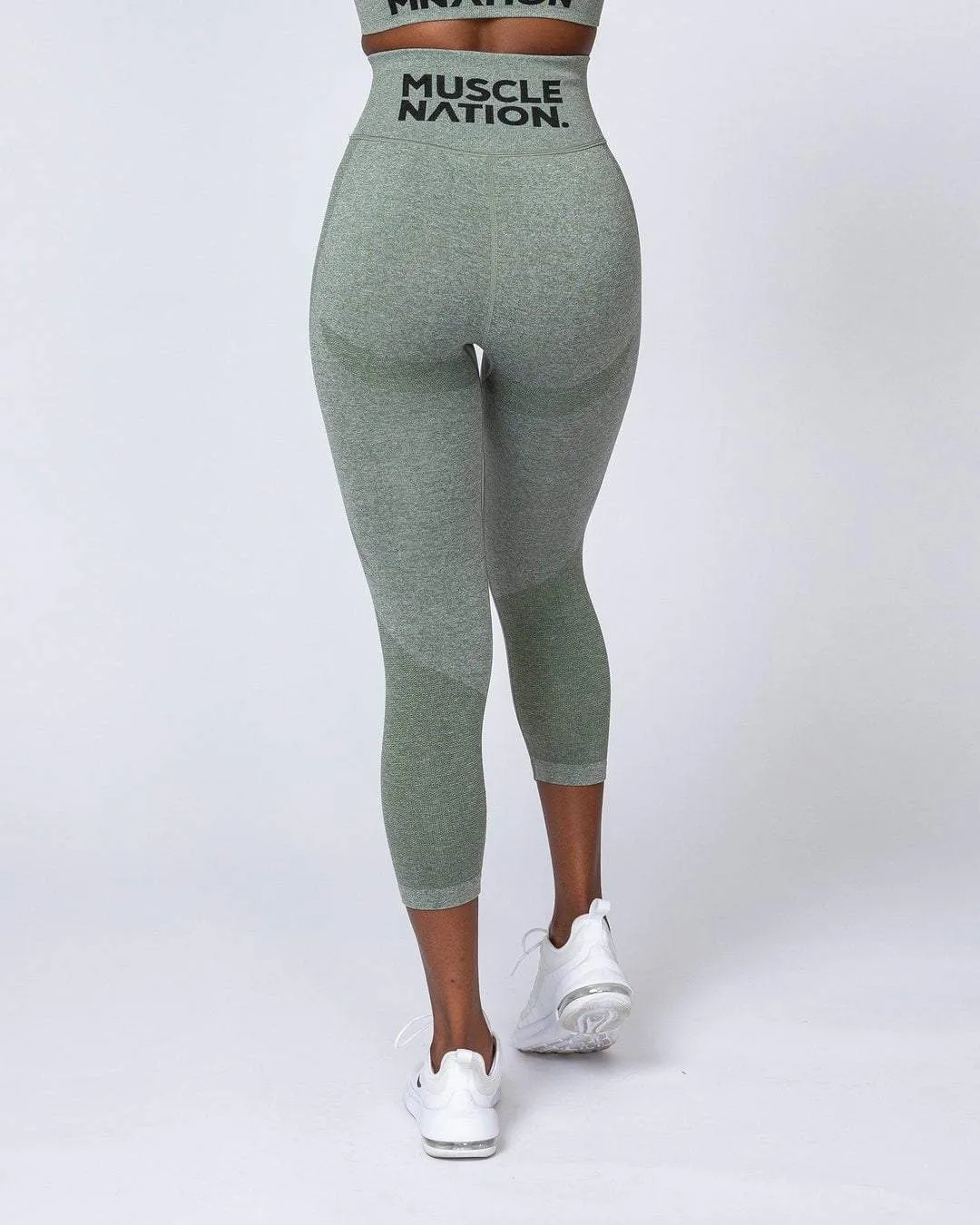 Shape Up Seamless 7/8 Leggings - Khaki Marl