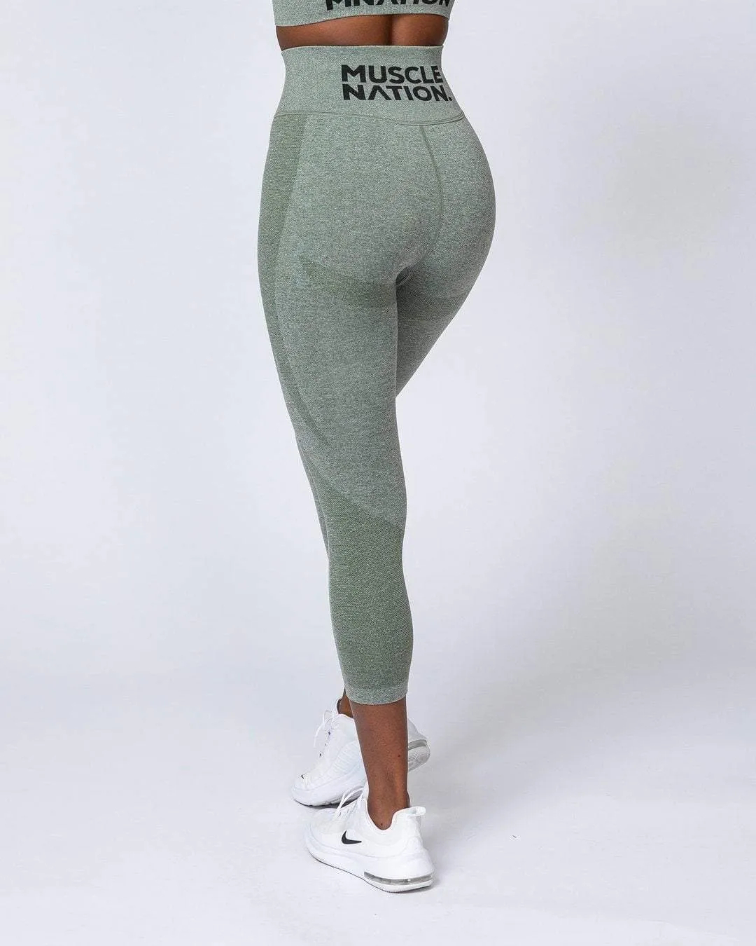 Shape Up Seamless 7/8 Leggings - Khaki Marl