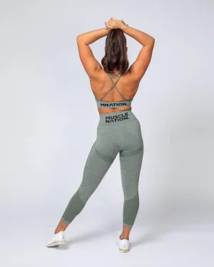 Shape Up Seamless 7/8 Leggings - Khaki Marl