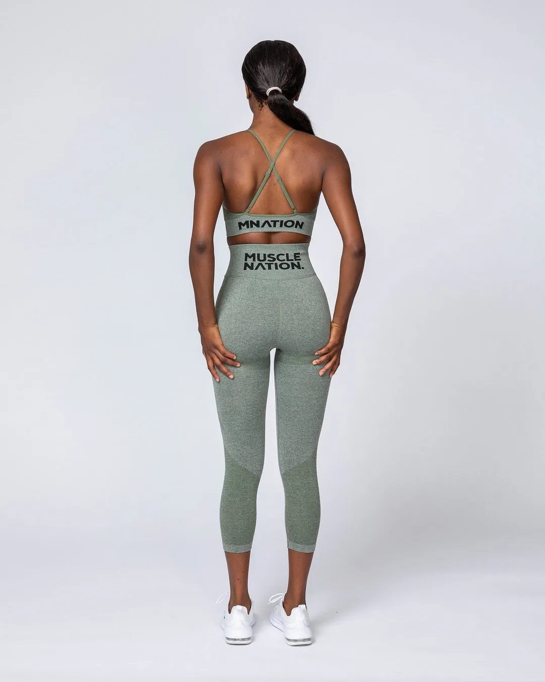 Shape Up Seamless 7/8 Leggings - Khaki Marl
