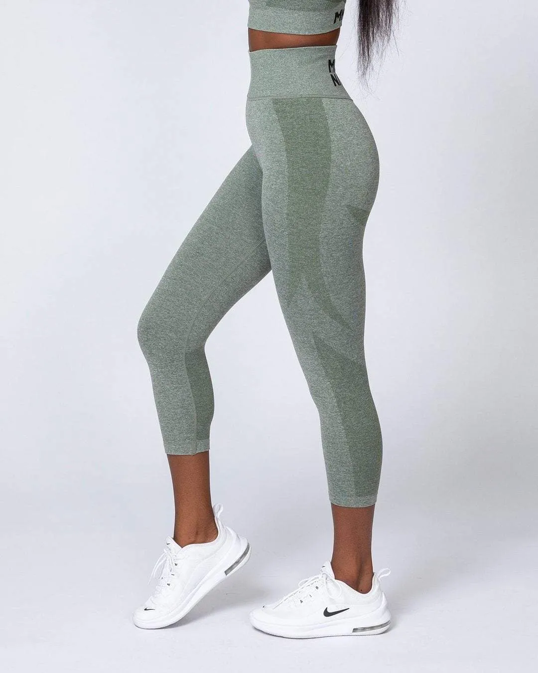 Shape Up Seamless 7/8 Leggings - Khaki Marl