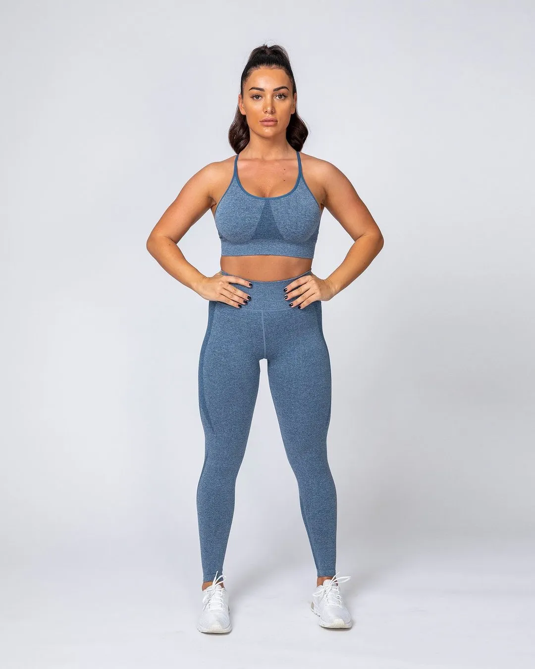 Shape Up Seamless Full Length Leggings - Navy Marl