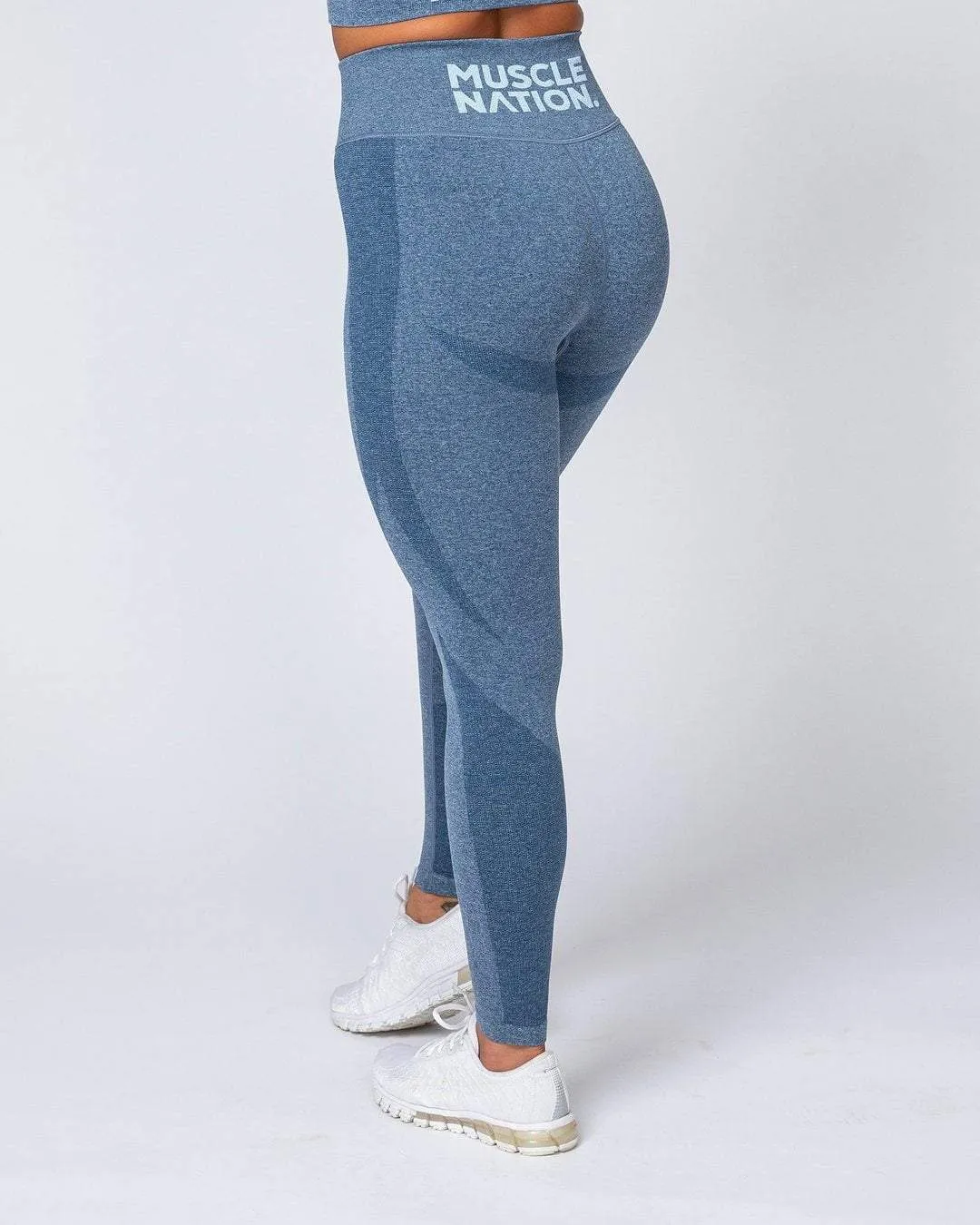 Shape Up Seamless Full Length Leggings - Navy Marl