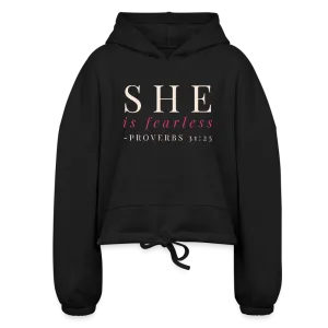 She Is Fearless Women’s Cropped Hoodie