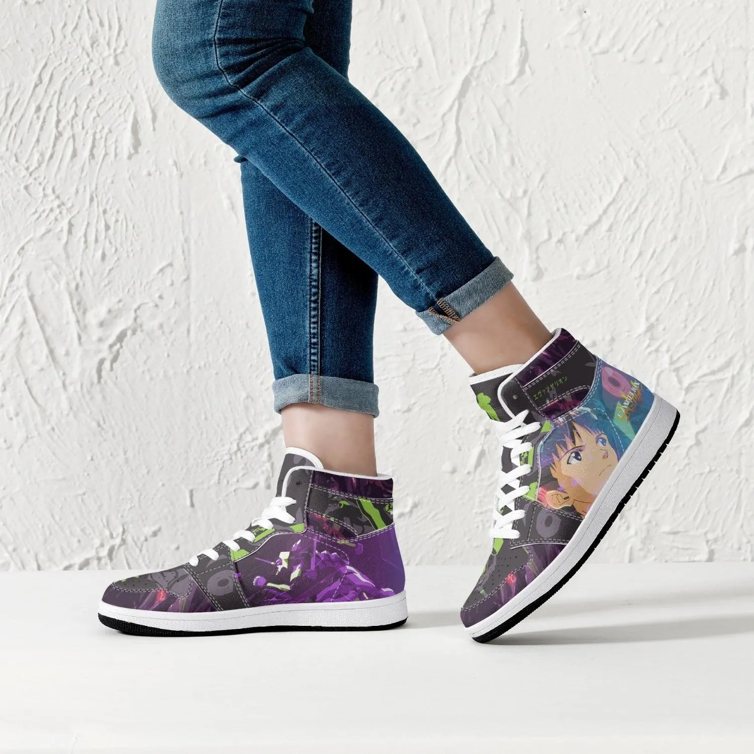 Shinji Ikari Eva Unit 01 Neon Genesis Evangelion Mid 1 Basketball Shoes