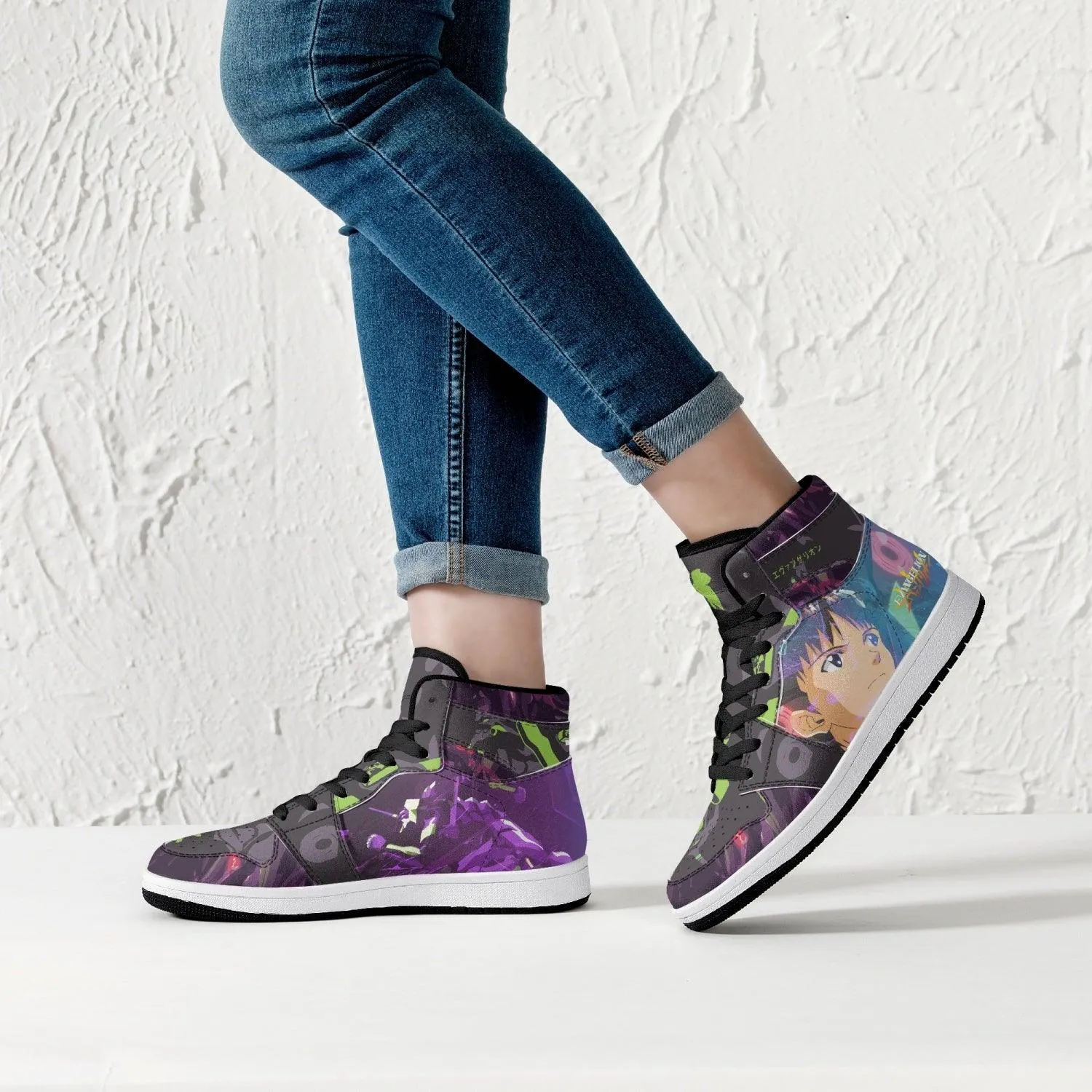 Shinji Ikari Eva Unit 01 Neon Genesis Evangelion Mid 1 Basketball Shoes