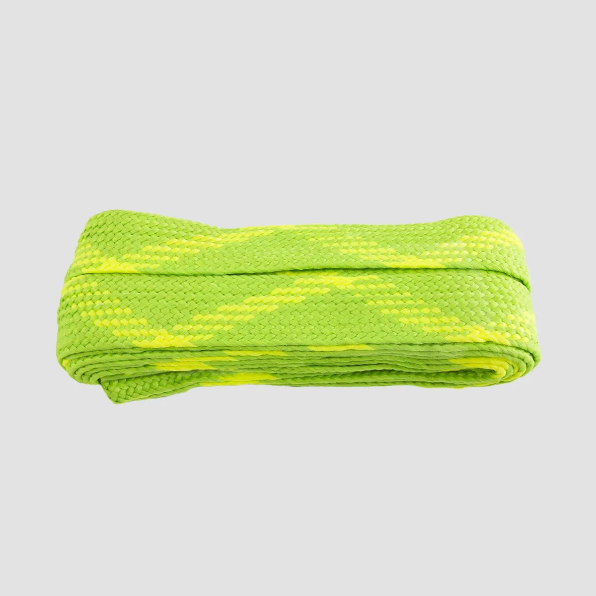 ShoeString Crazy 140cm Fat Flat Laces (Blister Pack) Flo Green/Flo Yellow
