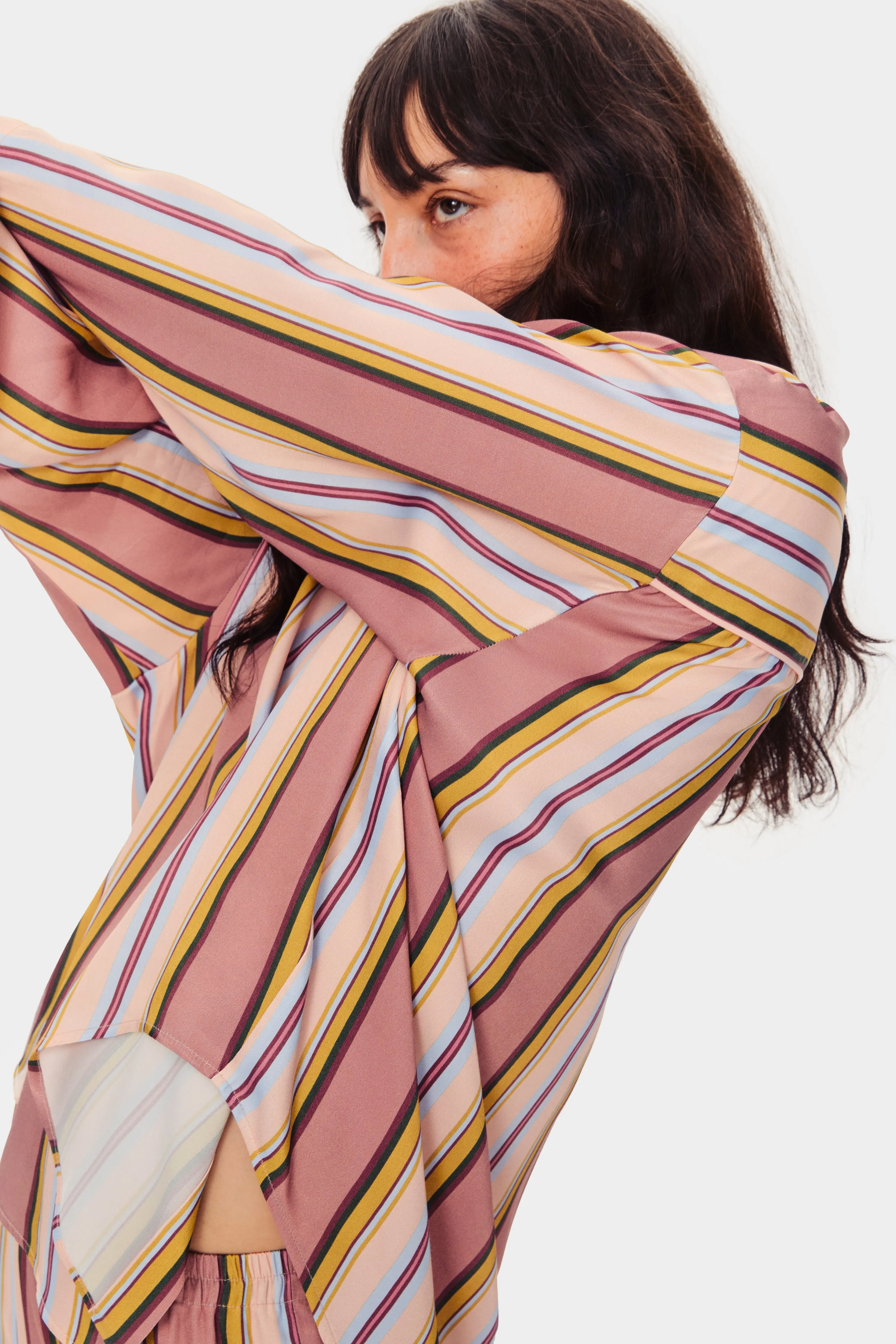 Sleeper Pastelle Oversized Shirt in Blush Stripes