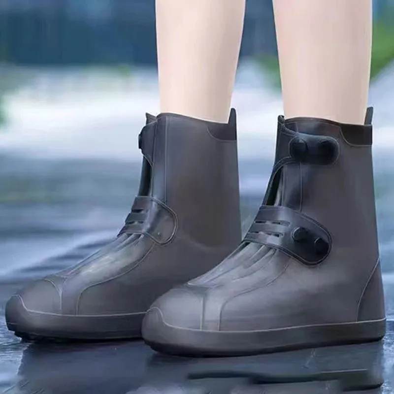 Slip On Transparent Waterproof Rain Shoe Covers – Anti-Slip, Durable Rubber Overshoes for All-Weather Protection, Perfect for Men & Women