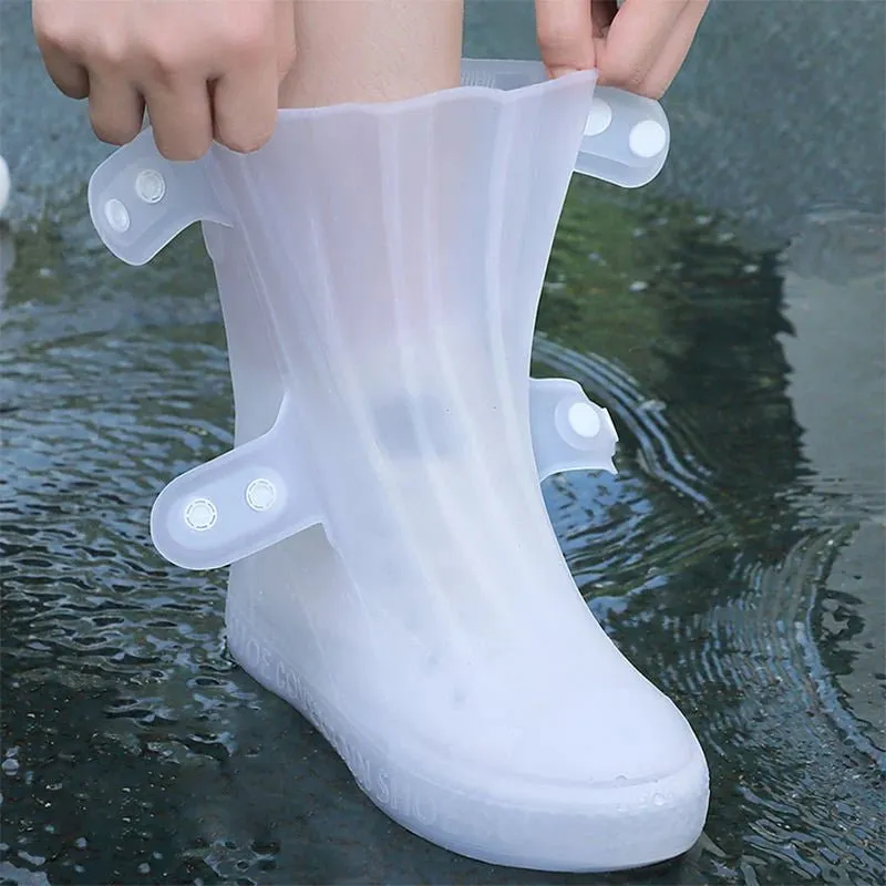 Slip On Transparent Waterproof Rain Shoe Covers – Anti-Slip, Durable Rubber Overshoes for All-Weather Protection, Perfect for Men & Women