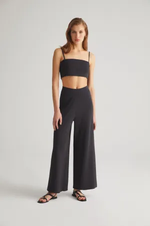 Smoke Grey Wide Leg Pants