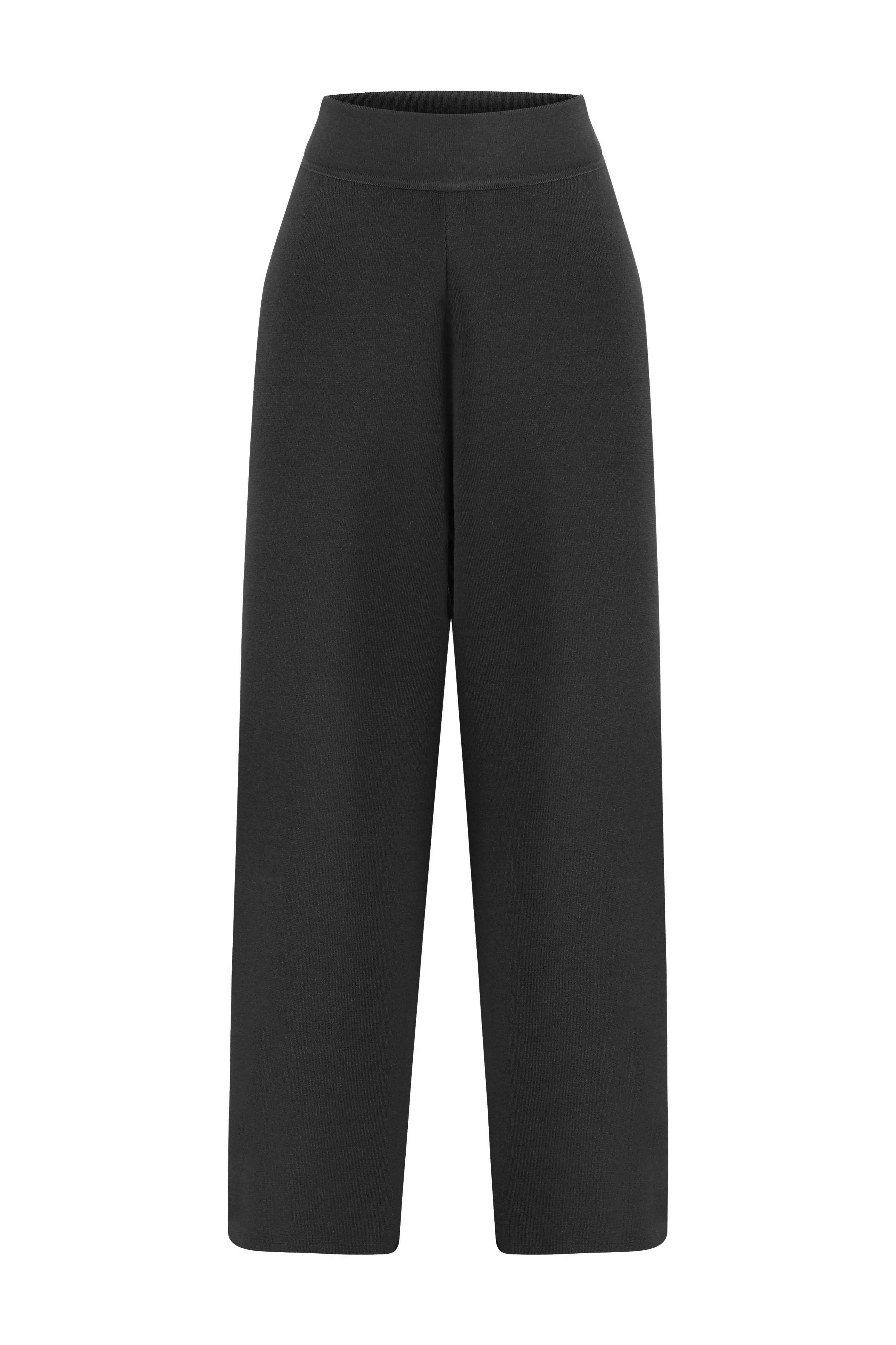 Smoke Grey Wide Leg Pants