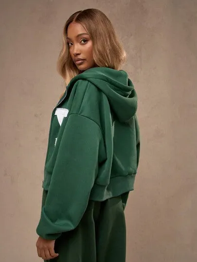 Soft Wide-Leg St. Patrick's Day Athletic Sweatpants Set – Zip-Up Hoodie, Varsity Style, Lucky Charm Loungewear