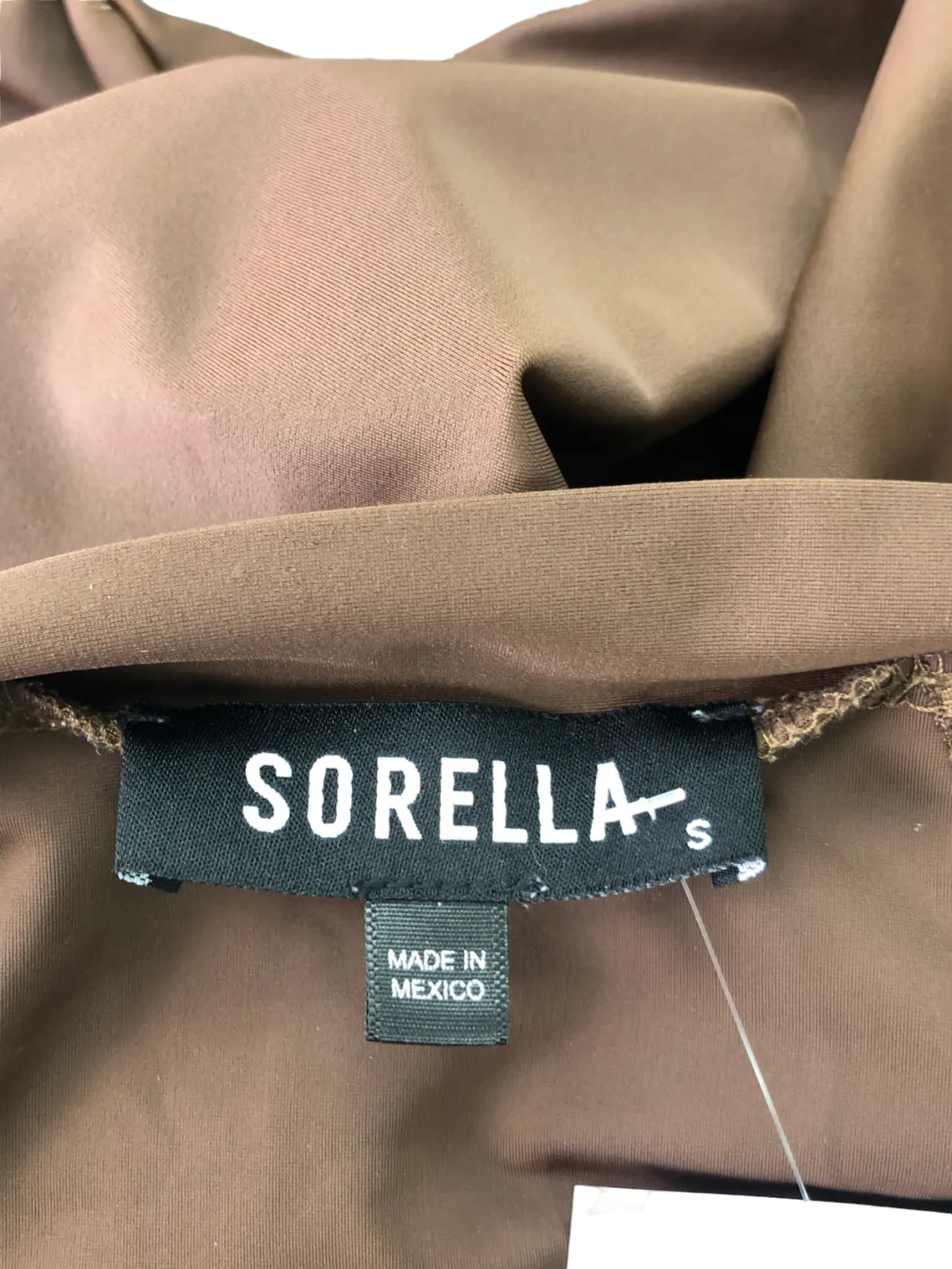 sorella Brown Quarter Zip Gym Top UK XS