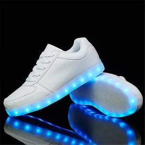 Sparkling LED Sneakers for Kids - USB Rechargeable Glitter Lights, Non-Slip Design, Perfect for Holidays!
