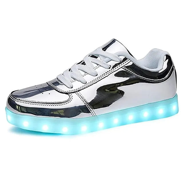 Sparkling LED Sneakers for Kids - USB Rechargeable Glitter Lights, Non-Slip Design, Perfect for Holidays!
