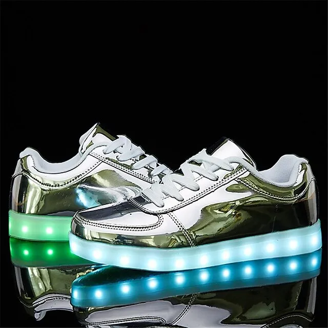 Sparkling LED Sneakers for Kids - USB Rechargeable Glitter Lights, Non-Slip Design, Perfect for Holidays!