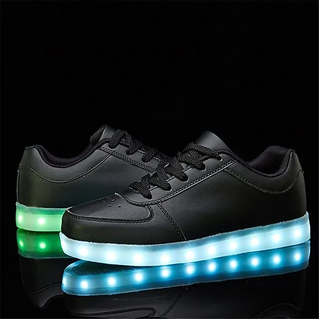 Sparkling LED Sneakers for Kids - USB Rechargeable Glitter Lights, Non-Slip Design, Perfect for Holidays!