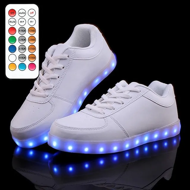 Sparkling LED Sneakers for Kids - USB Rechargeable Glitter Lights, Non-Slip Design, Perfect for Holidays!