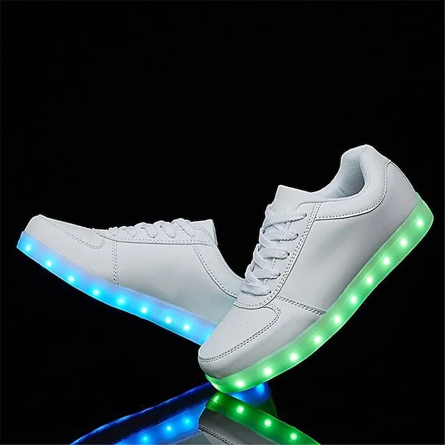 Sparkling LED Sneakers for Kids - USB Rechargeable Glitter Lights, Non-Slip Design, Perfect for Holidays!