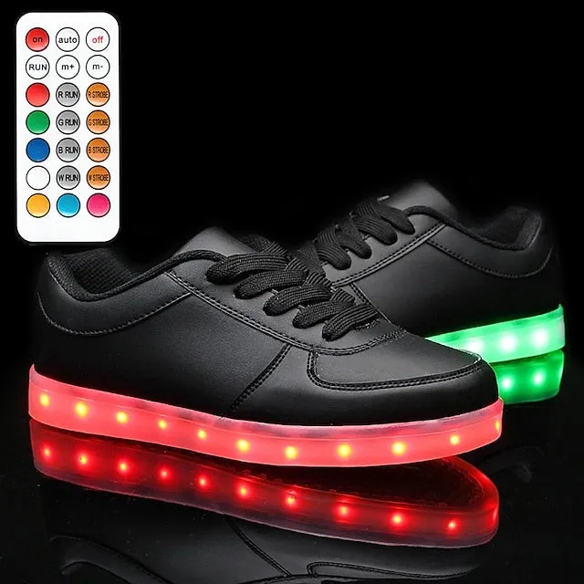 Sparkling LED Sneakers for Kids - USB Rechargeable Glitter Lights, Non-Slip Design, Perfect for Holidays!