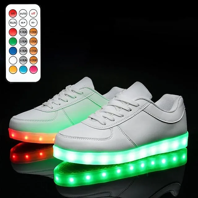 Sparkling LED Sneakers for Kids - USB Rechargeable Glitter Lights, Non-Slip Design, Perfect for Holidays!