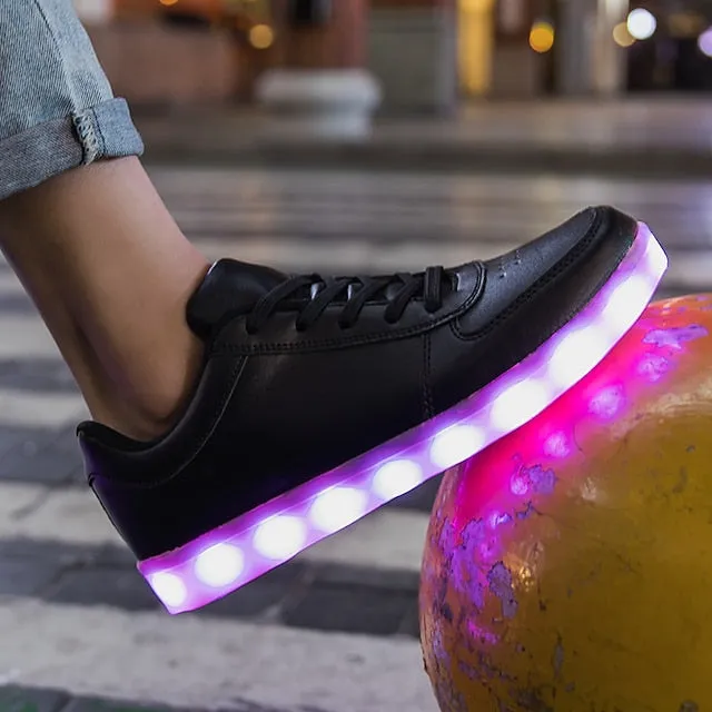 Sparkling LED Sneakers for Kids - USB Rechargeable Glitter Lights, Non-Slip Design, Perfect for Holidays!