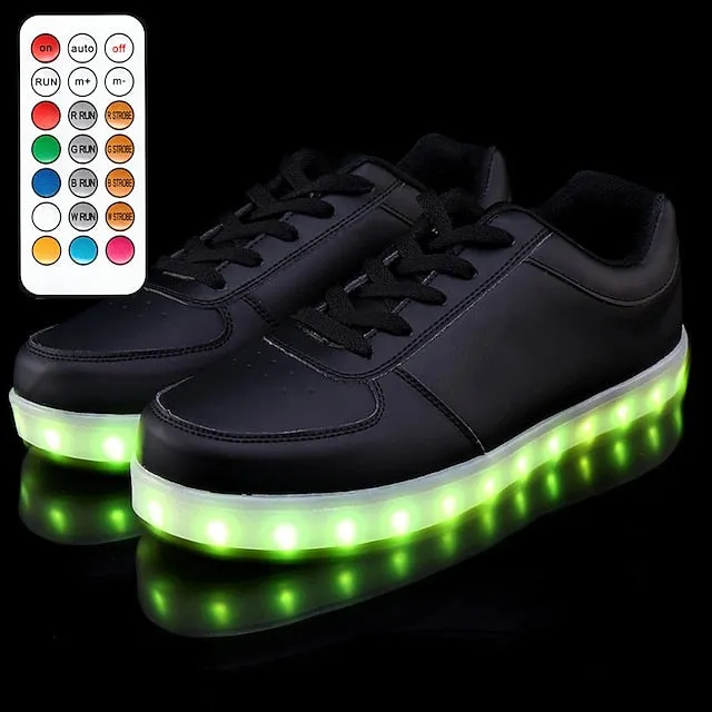 Sparkling LED Sneakers for Kids - USB Rechargeable Glitter Lights, Non-Slip Design, Perfect for Holidays!