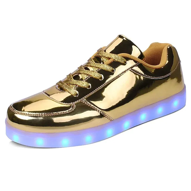 Sparkling LED Sneakers for Kids - USB Rechargeable Glitter Lights, Non-Slip Design, Perfect for Holidays!