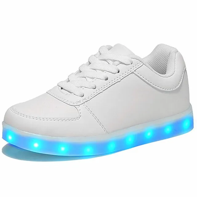 Sparkling LED Sneakers for Kids - USB Rechargeable Glitter Lights, Non-Slip Design, Perfect for Holidays!