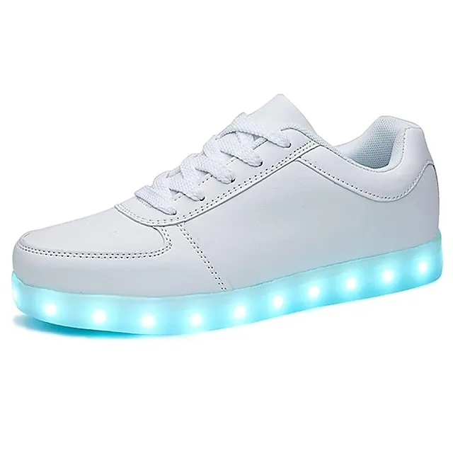 Sparkling LED Sneakers for Kids - USB Rechargeable Glitter Lights, Non-Slip Design, Perfect for Holidays!