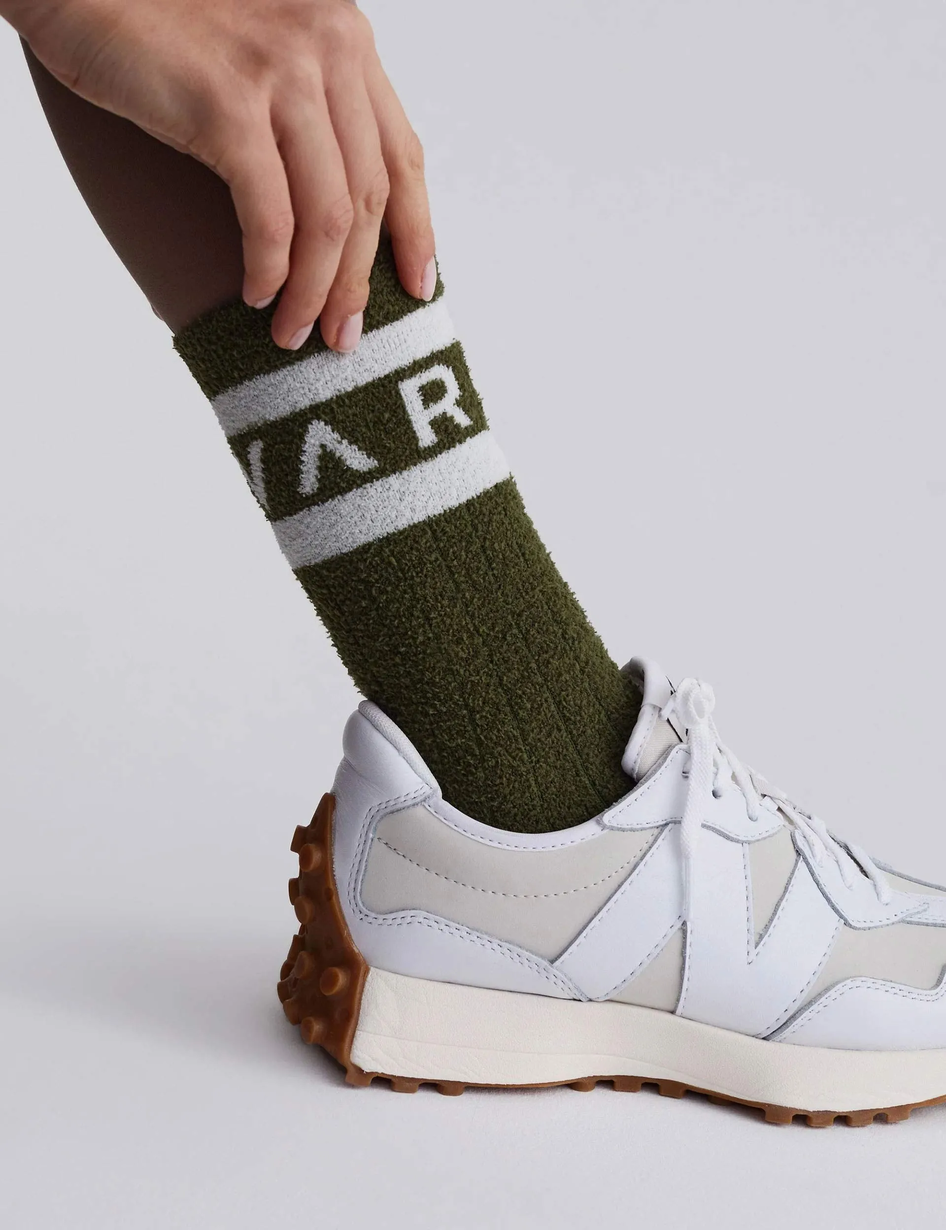 Spencer Sock - Dark Olive/Egret