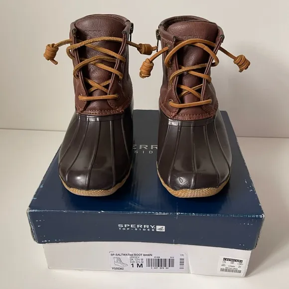 Sperry Topsider Kid’s Unisex Saltwater Water-resistant Rain Boot - Brown